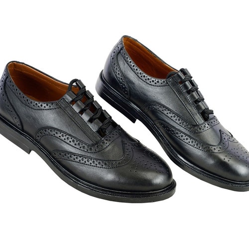 Scottish Kilt Shoes Highland Ghillie Brogues Black PU Leather - Etsy