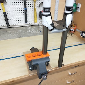Bicycle Stanchion Vise Clamps for 28.6mm, 35mm, 38mm, and 40mm Diameters