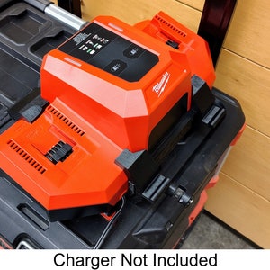 Packout Mount for Milwaukee M18 Dual Bay Simultaneous Super Charger 48-59-1815 **CHARGER NOT INCLUDED**