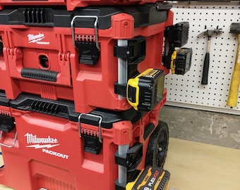 DeWalt 20V/60V Battery Mount/Holder for Milwaukee PACKOUT for 1, 2, 3 Batteries
