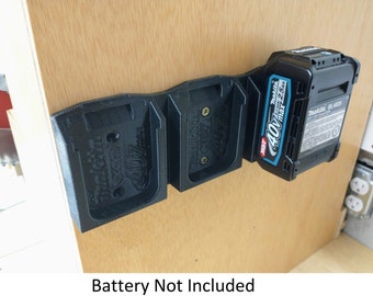 Makita 40V XGT Battery Wall Mounts in 1, 2, or 3 Battery Versions