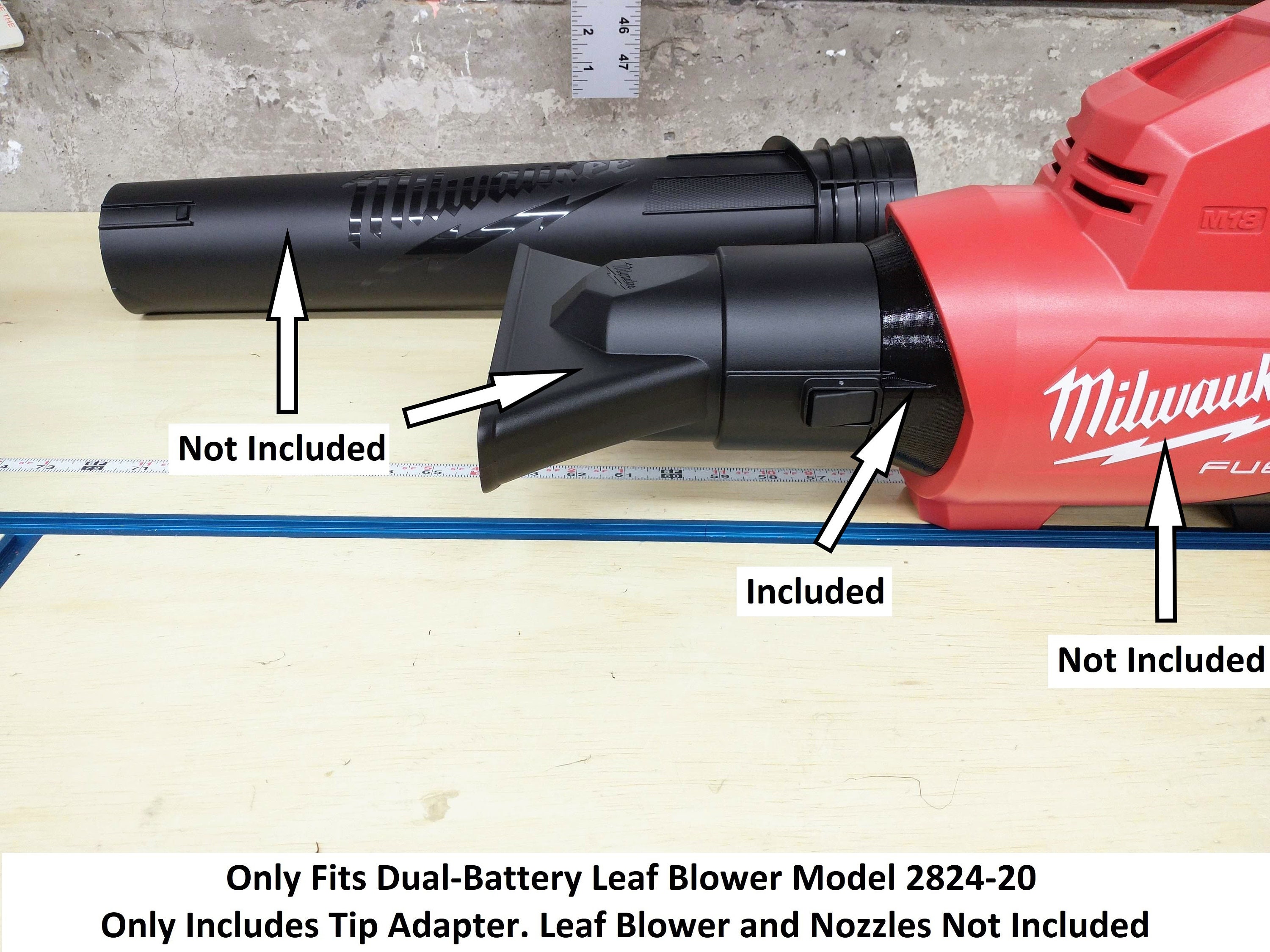 Rotierender Stubby-Düsenspitzenadapter für Milwaukee Dual Batterie