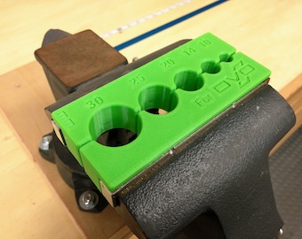 Vise Soft Jaw for DVO Suspension w/optional Bleed Cup / Oil Catch Container