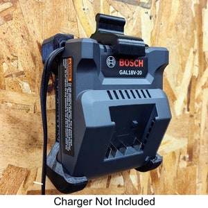 Wandhalterung für Bosch GAL 18V-20 Ladegerät **Ladegerät NICHT ENTHALTEN**