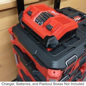 Packout Mount für Milwaukee Dual M18 Schnellladegerät M18 (Modell 48-59-1802) **LADEGERÄT NICHT ENTHALTEN**