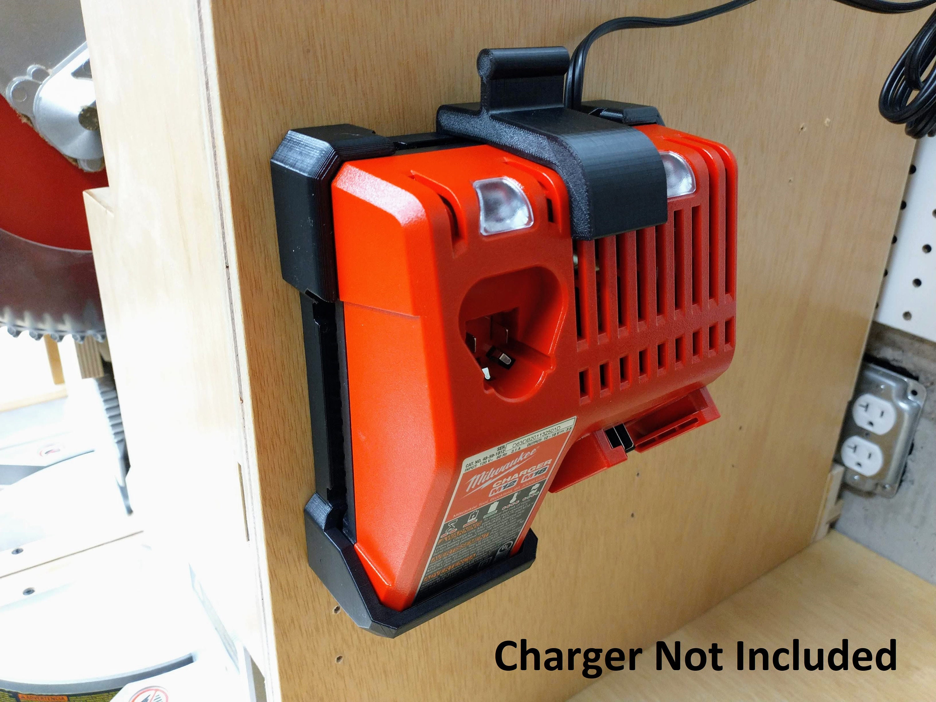Wall Mount for Milwaukee M12 M18 Charger 48 59 1812 48 59 1808 48 59 1810 CHARGER NOT INCLUDED Etsy