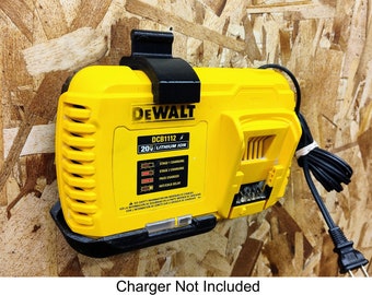 Wall Mount for DeWalt DCB1112 Fast Charger, Optional Milwaukee Packout Version