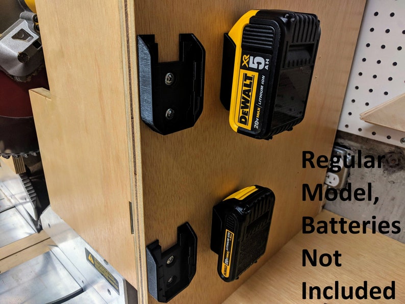4Pack DeWalt 20v Battery Wall Mount with Option Charged/Not Etsy