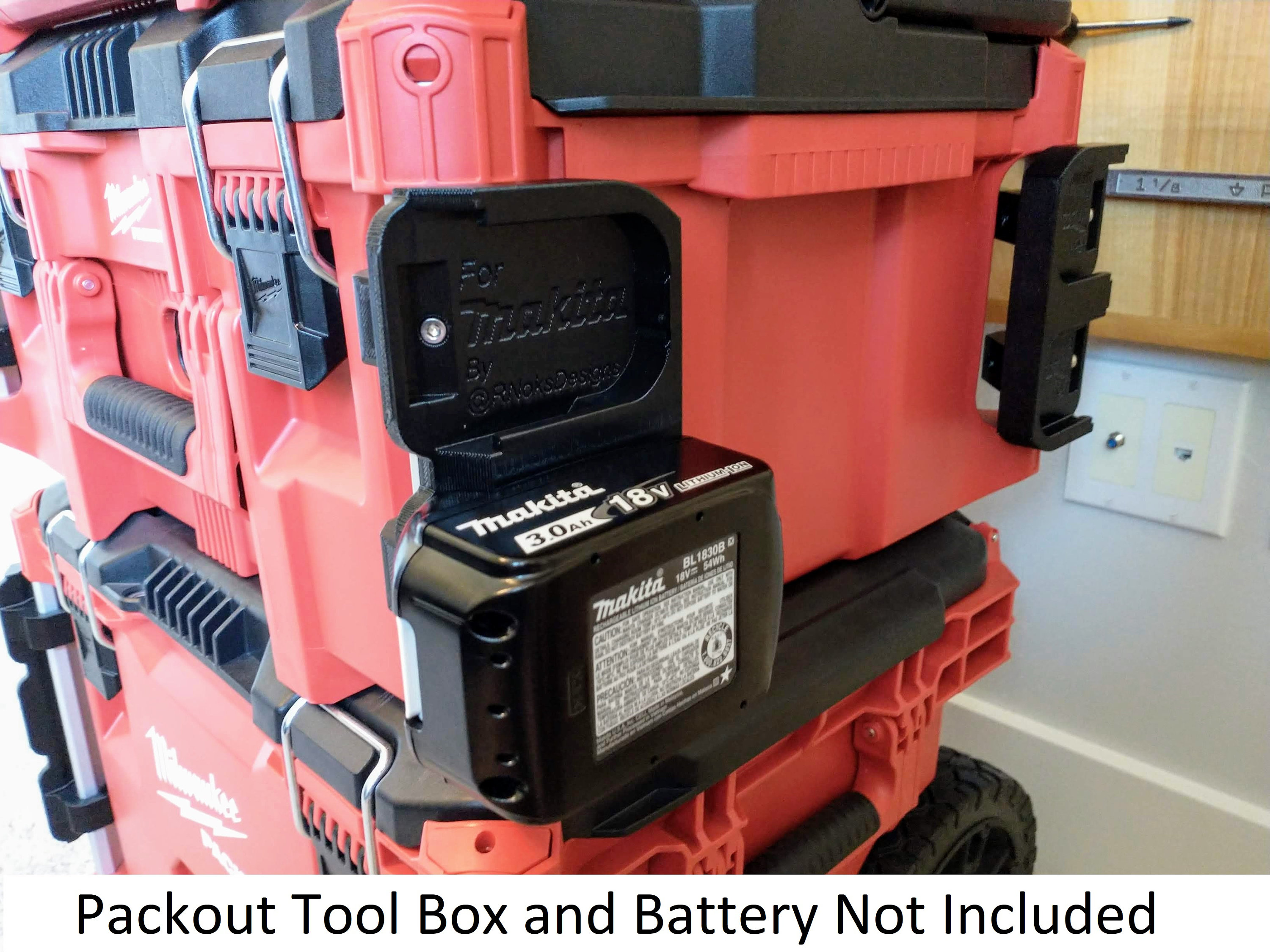 Makita 18V Battery Mount holder for Milwaukee PACKOUT for 1 2 or 3 Batteries Etsy