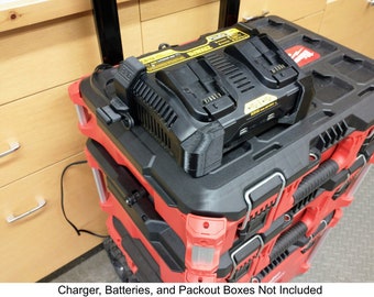 Packout Mount for DeWalt DCB102 Dual Port Charger **CHARGER NOT INCLUDED**