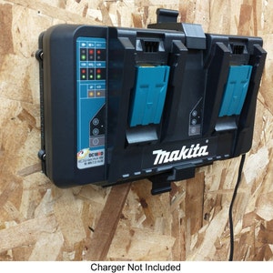 Wall Mount for Makita DC18RD 2-Battery Charger **CHARGER NOT INCLUDED**