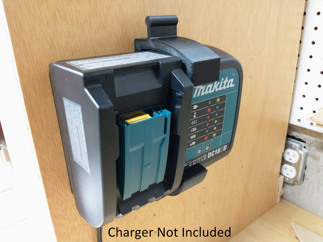 Wall Mount for Makita DC18SD Charger With Optional 18V Battery Etsy
