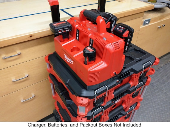 Packout Mount for Milwaukee M18 M12 6 battery Rapid Charger Station 48 59 1807 CHARGER NOT INCLUDED Etsy