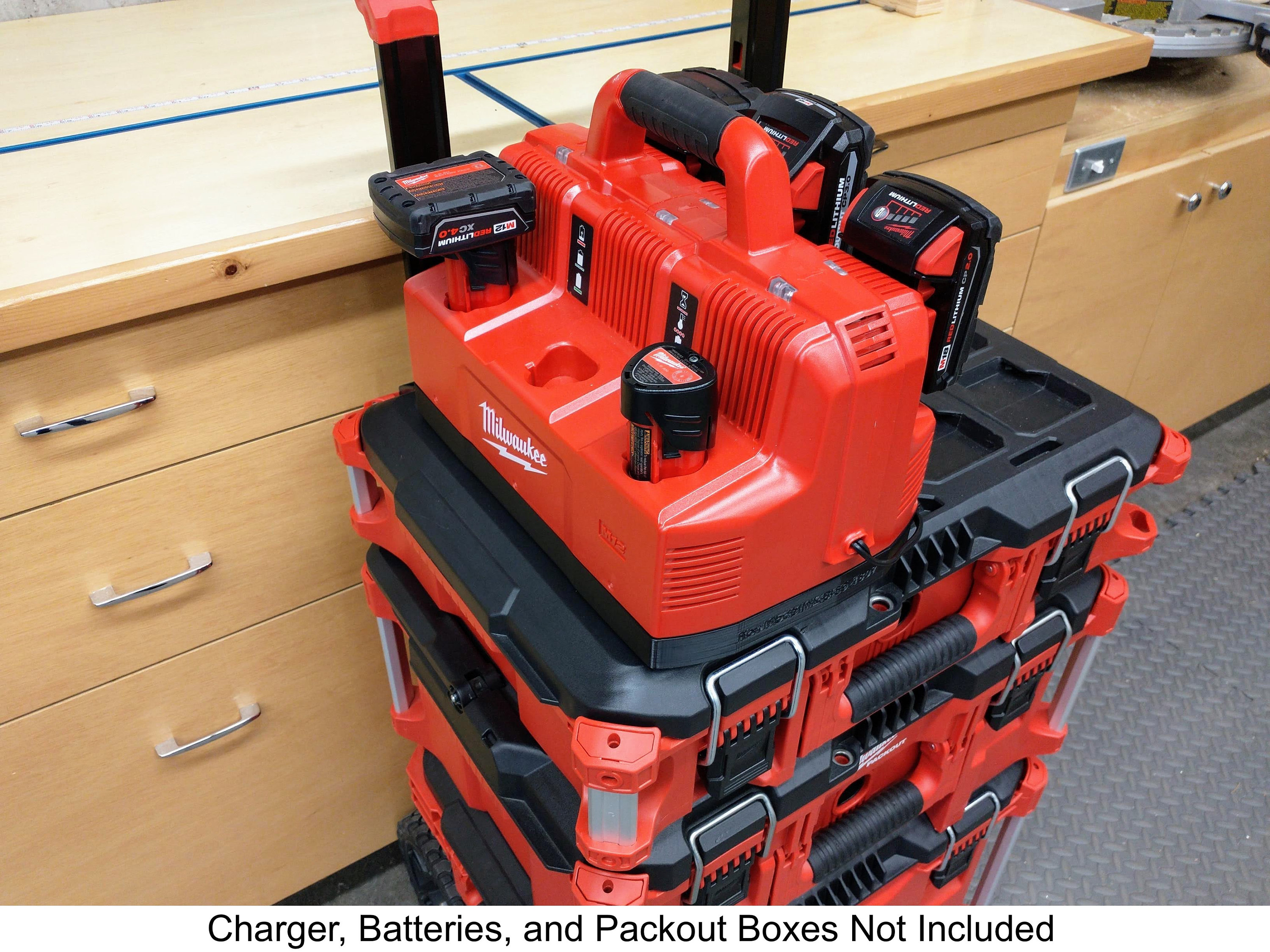 Packout Mount for Milwaukee M18 M12 6 battery Rapid Charger Station 48 59 1807 CHARGER NOT INCLUDED Etsy