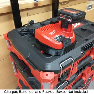 Packout Mount for Milwaukee M12 Charger (model# 48-59-2401) **CHARGER NOT INCLUDED**