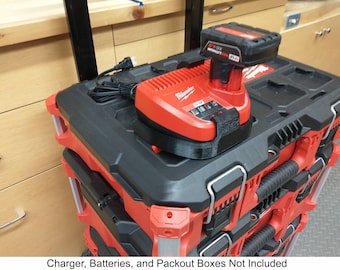 Packout Mount for Milwaukee M12 Charger (model# 48-59-2401) **CHARGER NOT INCLUDED**