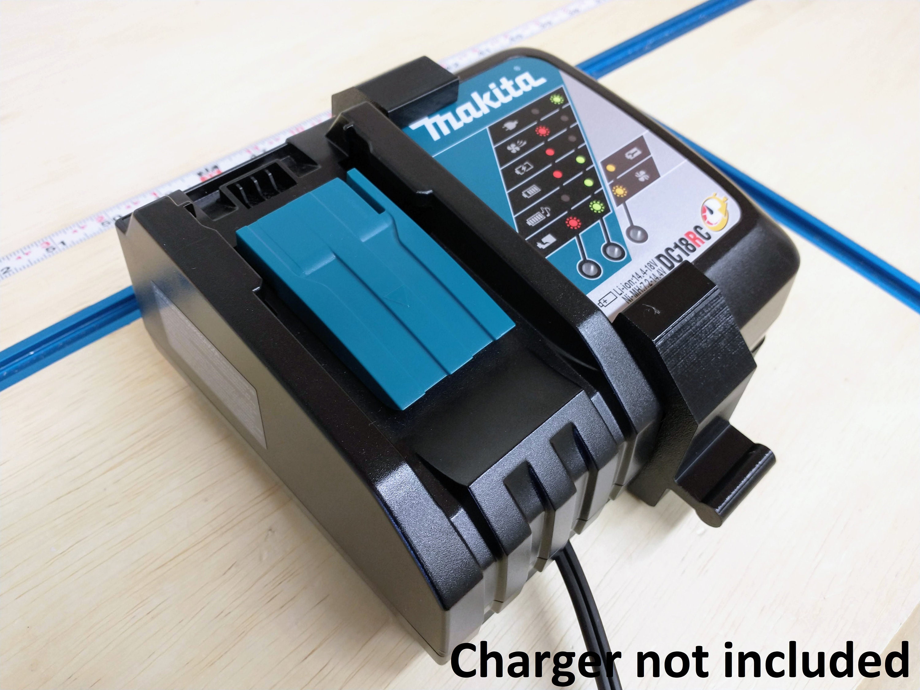 Tidy Up Your Shop! Wall Mount Bracket For Makita DC18RC Charger - Genuine Holzwurm Retaining Clip