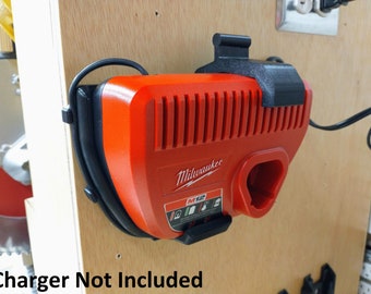 Soporte de pared para cargador Milwaukee M12 (modelo n.° 48-59-2401), fabricado en EE. UU.