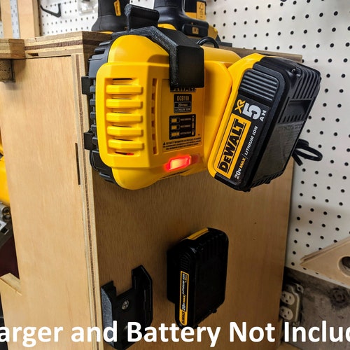 Wall Mount for Dewalt DCB102 Charger With Optional Battery Etsy
