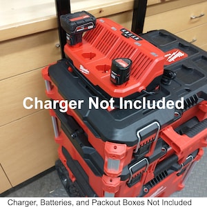 Packout Mount for Milwaukee M12 Four Bay Sequential Charger (Model# 48-59-1204) **CHARGER NOT INCLUDED**