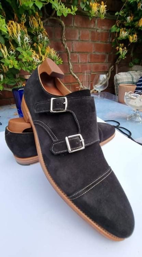 John Lobb William Black Suede Shoes With Tensile Solessize - Etsy