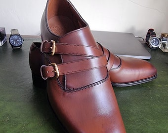 Edward Green Dark Oak Antique Leather Shoes, Size 8,1/2.