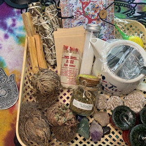 Metaphysical Mystery Box Intuitively Filled Handmade Ritual Soaps Crystals Salt Baths Cleansing Sage Palo Santo Incense Spell Candles