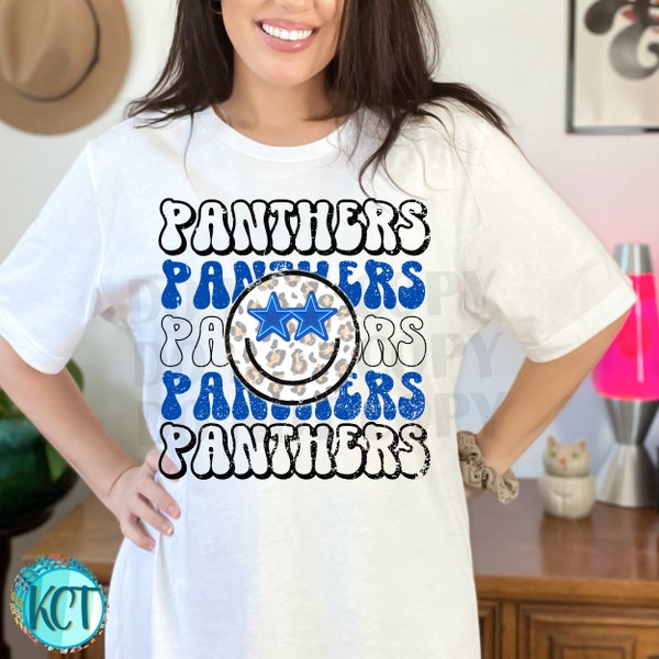 Panthers mascot DTF, School tee, School Spirit, Leopard, Panthers, Ready to Press