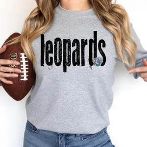 Leopards Typography, Leopard Mascot, Leopard Spirit Retro, PNG, School