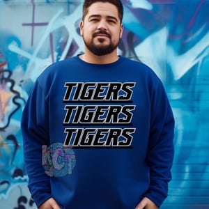 Tigers Black and Silver 3x, Tigers png, Mascot, Mascot PNG, Tigers Mascot png Download