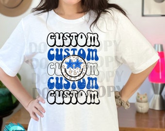Camiseta personalizada png, Mascota personalizada png, Camiseta escolar, Espíritu escolar, Leopardo, Feliz