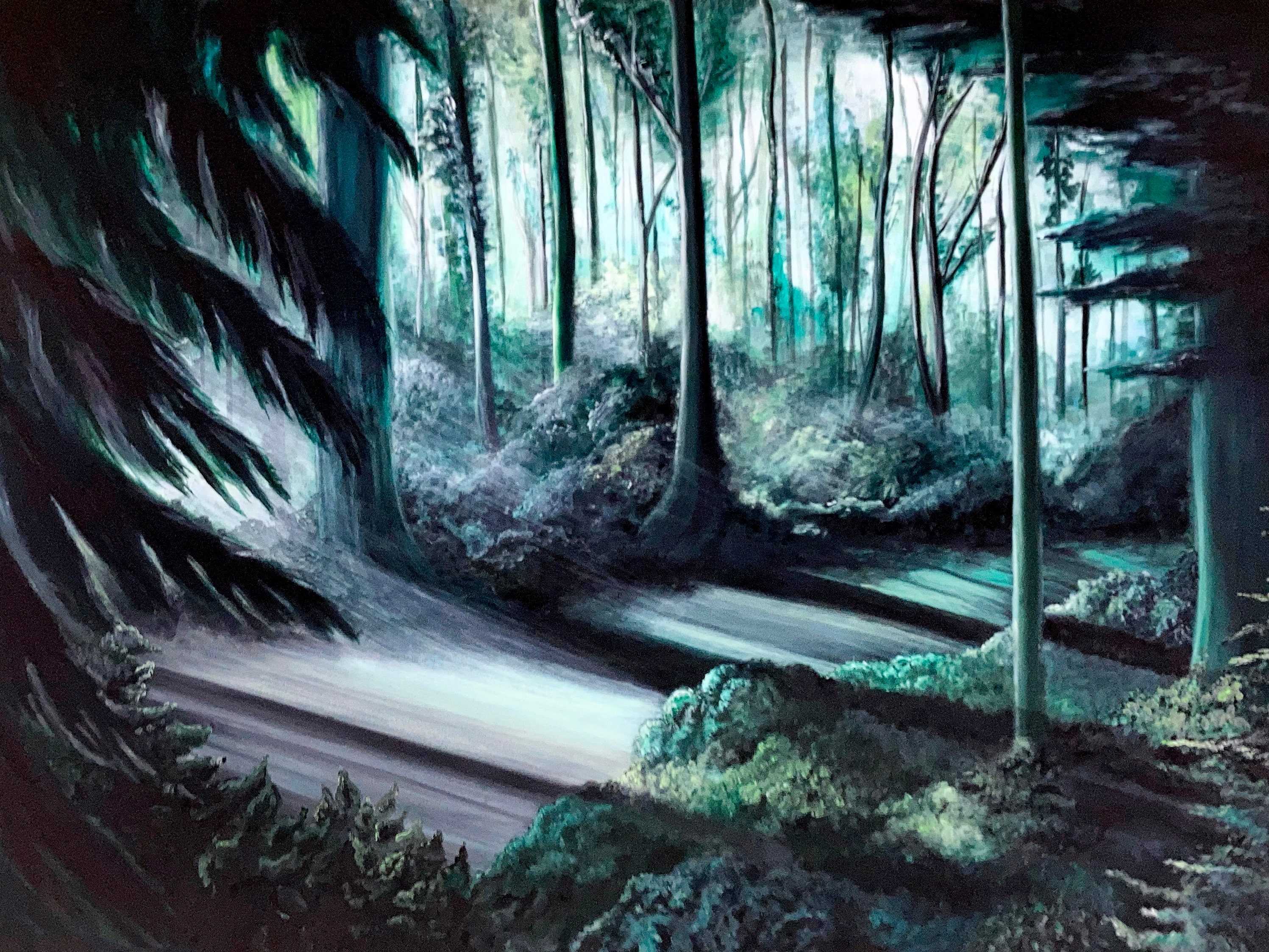 Viridian Forest Tapestry Pine Tree Art Etsy Canada