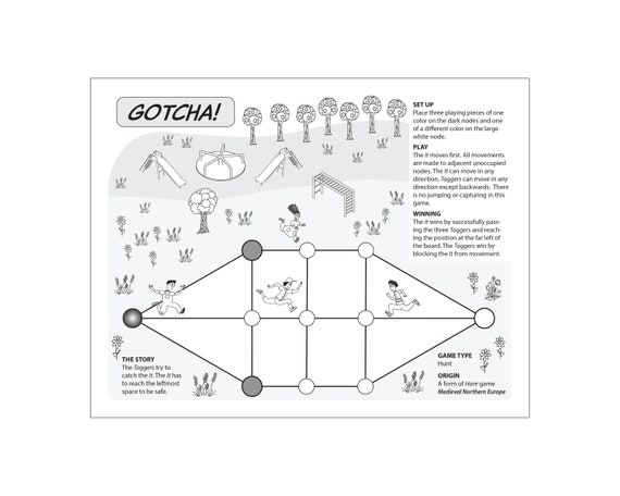 Level 1 Gotcha Printable Board Game for Kids Boredom | Etsy