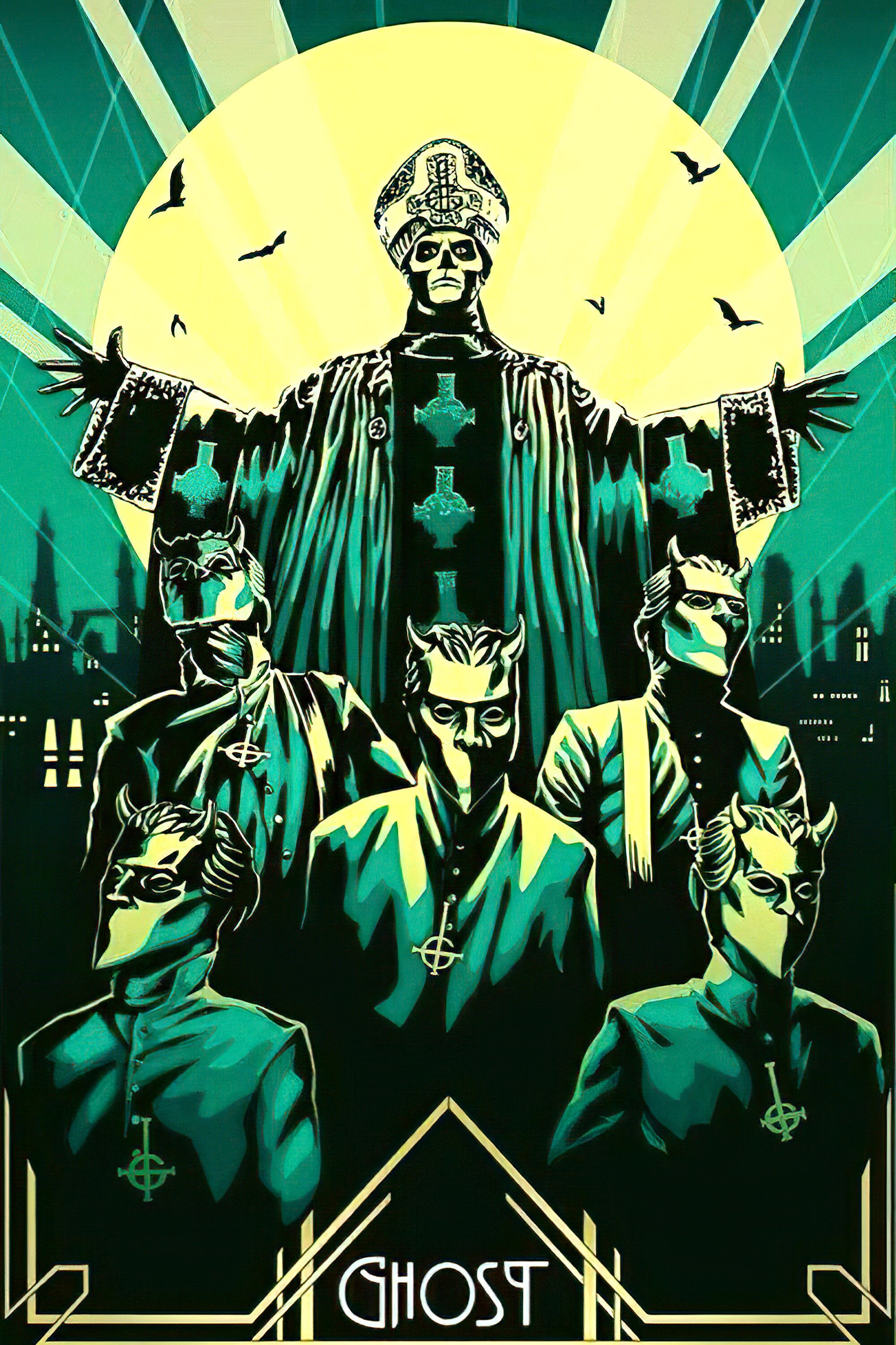 Ghost Rock Band Papa Emeritus Rock Poster Etsy