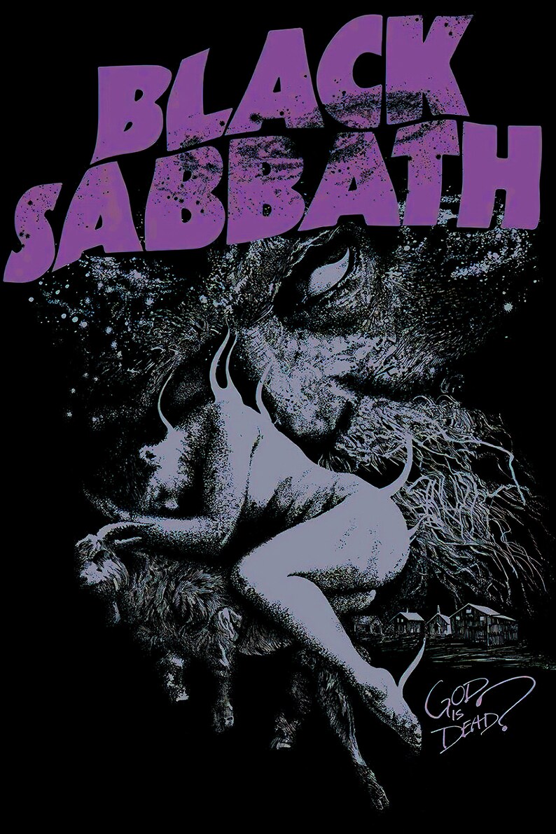 Black Sabbath God Is Dead Promo Rock Poster | Etsy