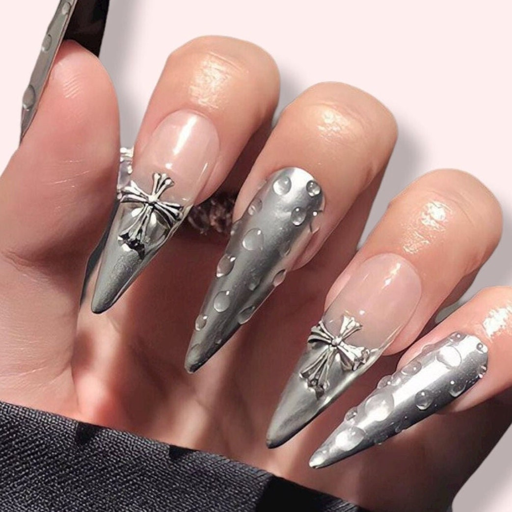 Cross False Nails - Etsy