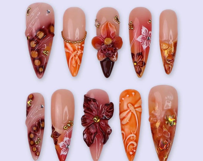 Stitch Inspired Nails | OHANA Nails - Etsy