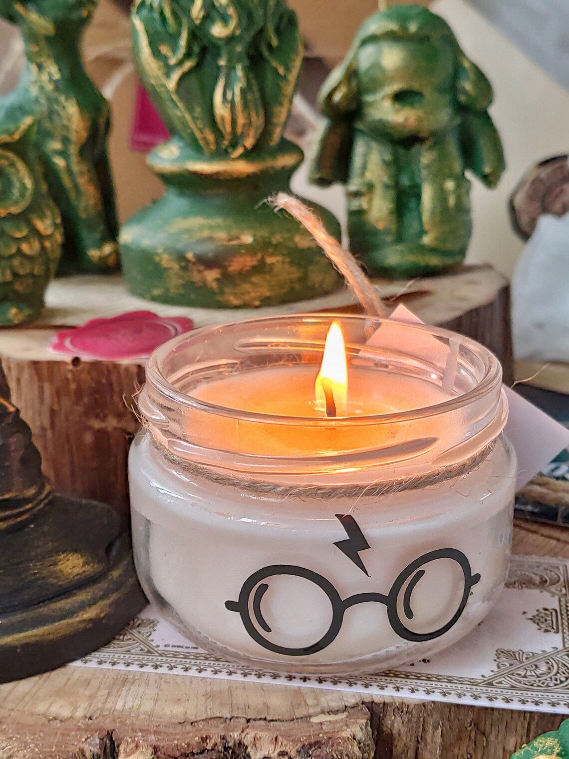 XXL candle set Slytherin Harry Potter Scented Candle Etsy
