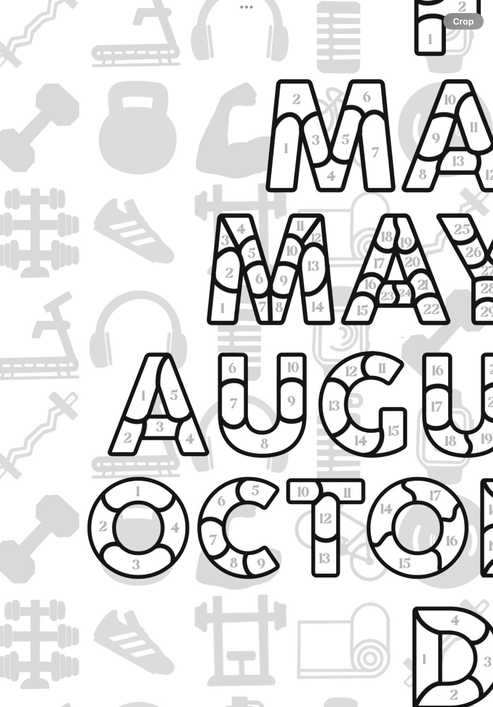 2024 Coloring Workout Calendar Etsy