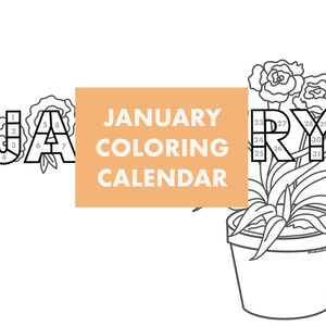 January Coloring Calendar