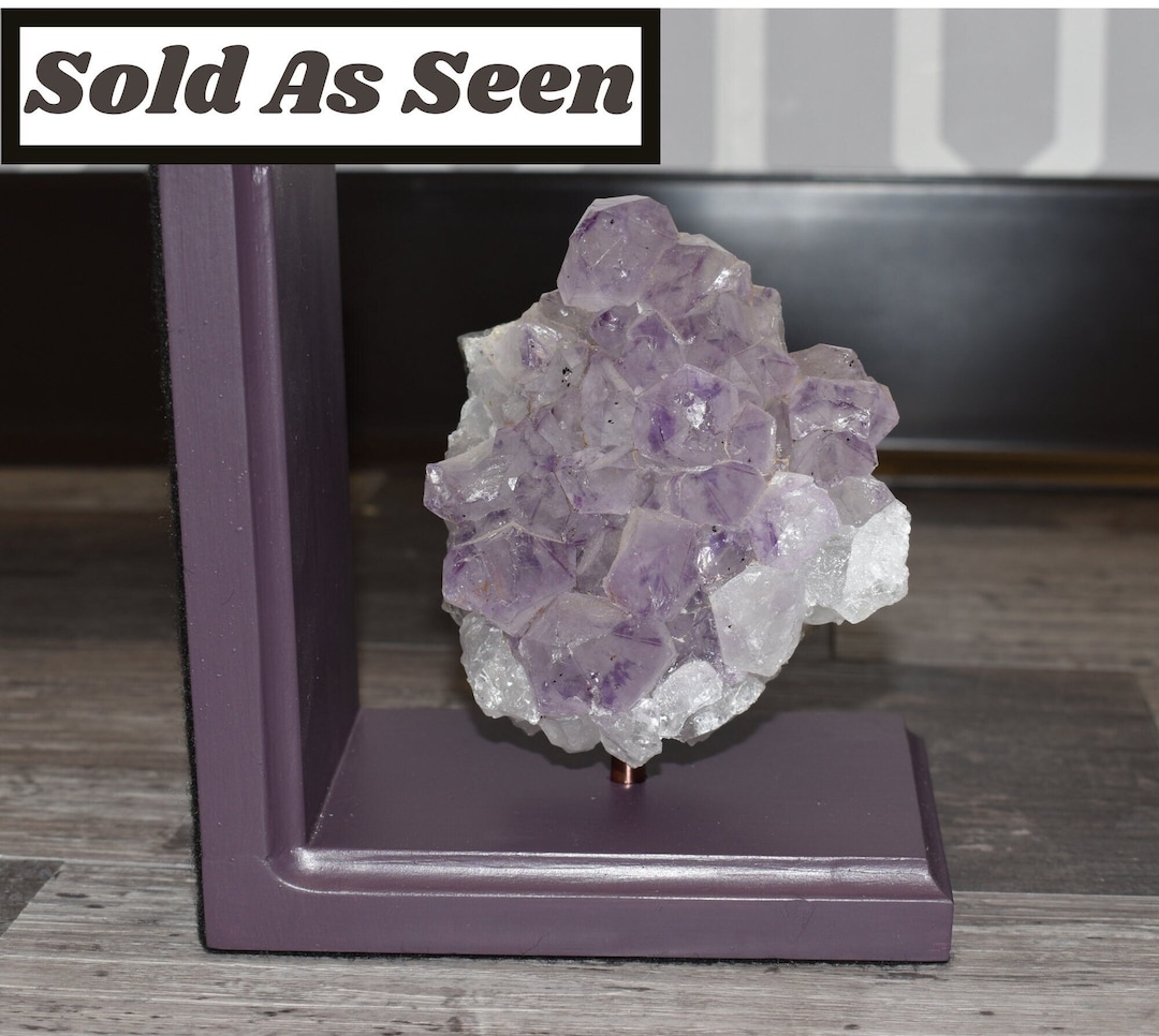 Amethyst Bookends Smoky Quartz Book Ends Geode Wooden Bookend Boho