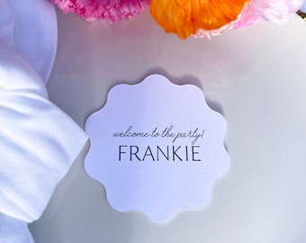 Printed place cards ,Wedding place cards ,Name place cards,Modern name cards wedding, Modern Wavy place card