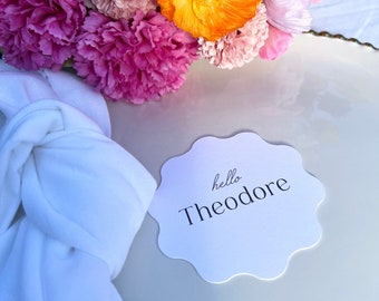 Printed place cards ,Wedding place cards ,Name place cards,Modern name cards wedding, Modern Wavy place card