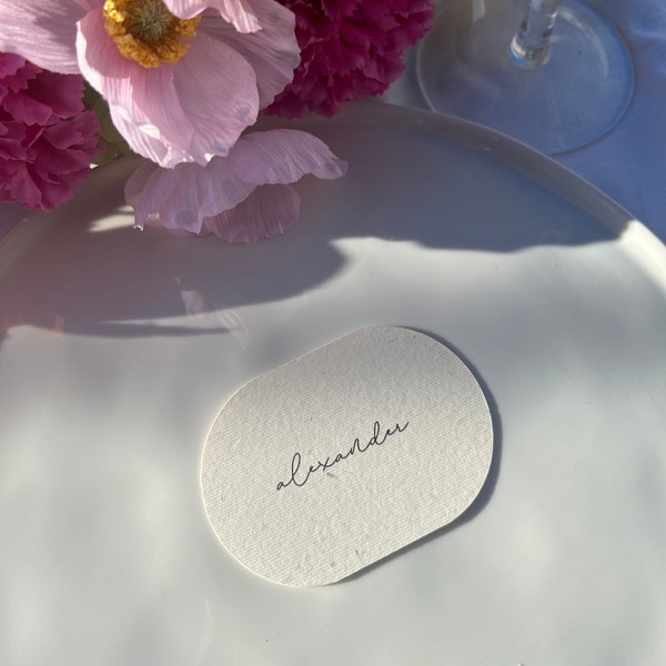 Printed place cards ,Wedding place cards ,Name place cards,Modern name cards wedding, Modern Wavy place card, Engagement, Bridal Shower