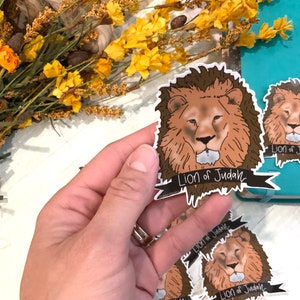 Lion of Judah Vinyl Decal Faith Stickers for Laptops, Binders, Tumblers, Bibles etc