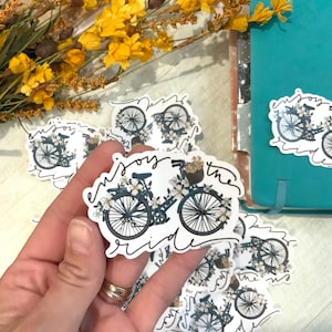 Enjoy the Ride Bicycle Vinyl Decal Faith Stickers for Laptops, Binders, Tumblers, Bibles etc