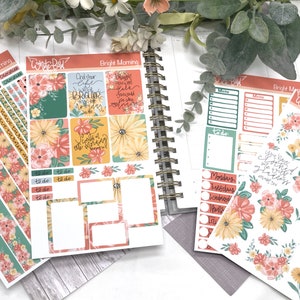 Bright Morning Faith Sticker Sheets| Christian Sticker|Planner Stickers| Spring Stickers| Floral Stickers|Bible Stickers|Monthly Sticker Kit