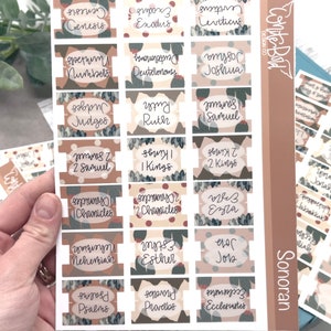 Sonoran Bible tabs|Laminated Vinyl Sticker Tabs| Old Testament| New Testament