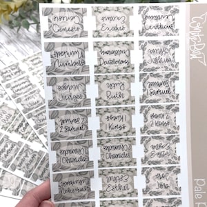 Pale Pink Bible tabs|Laminated Vinyl Sticker Tabs| Old Testament| New Testament