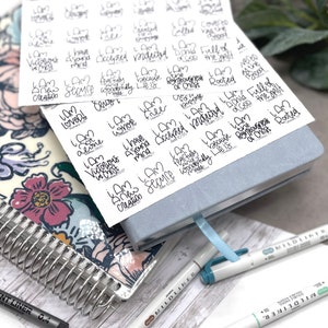 Christian Affirmation Stickers|Bible Verse Sticker| Identity in Christ Sticker|Planners and journals|Matte sticker